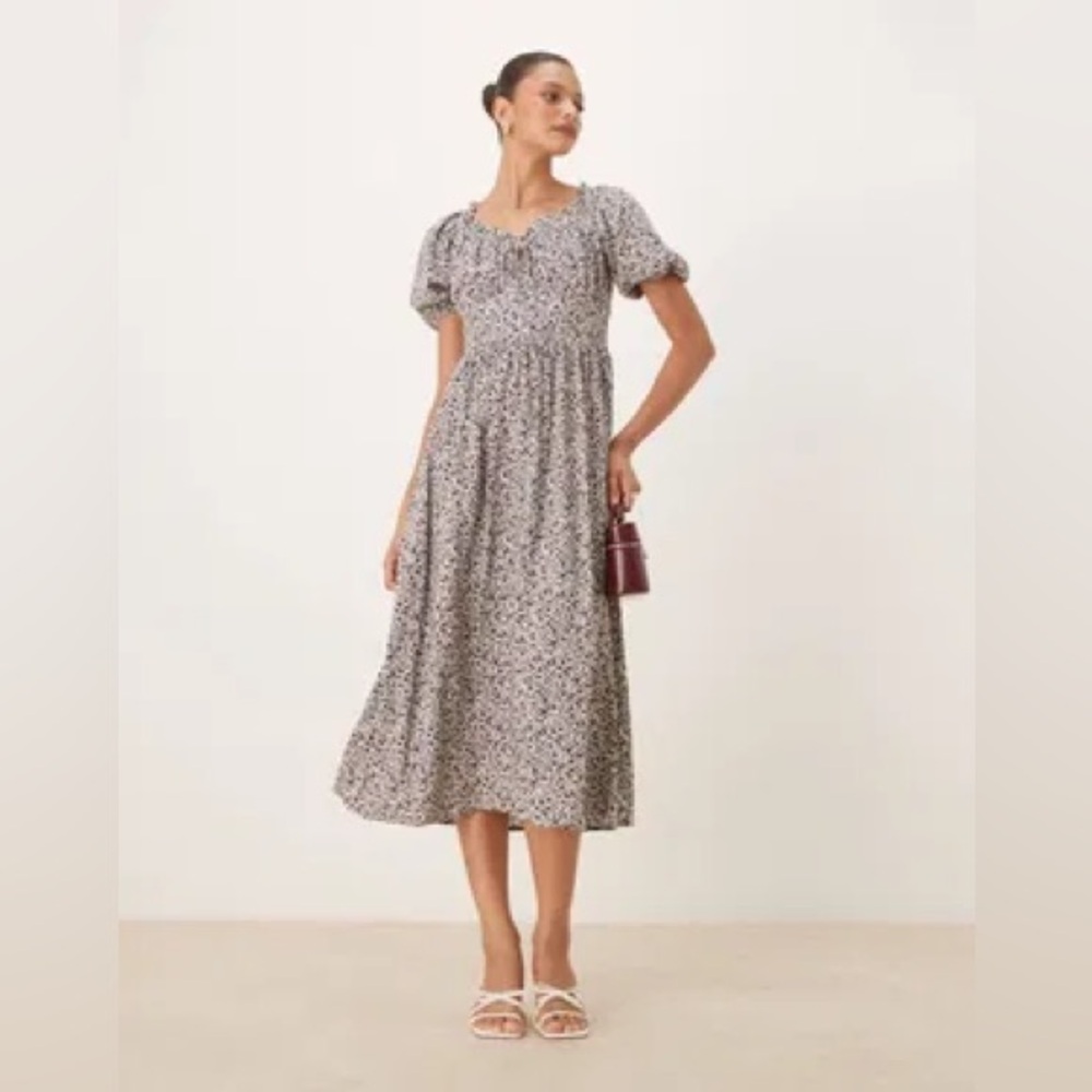 BODEN Satin Midi Tea Dress - NEW